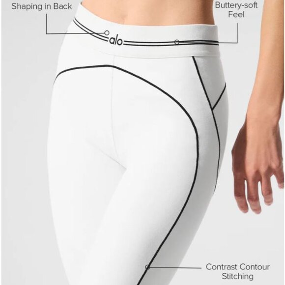 Airbrush High-Waist Heart Throb Legging White S New - Picture 3 of 6